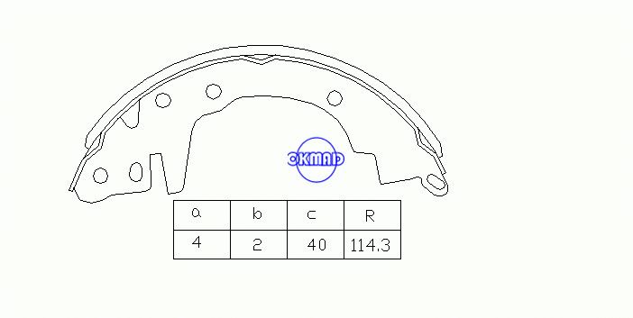 MITSUBISHI GALANT I II Station Wagon LANCER II SAPPORO I Sapatas de freio de tambor FMSI: 1359-S516 OEM: MB139917 MK6646 FSB247 GS8185, OK-BS025